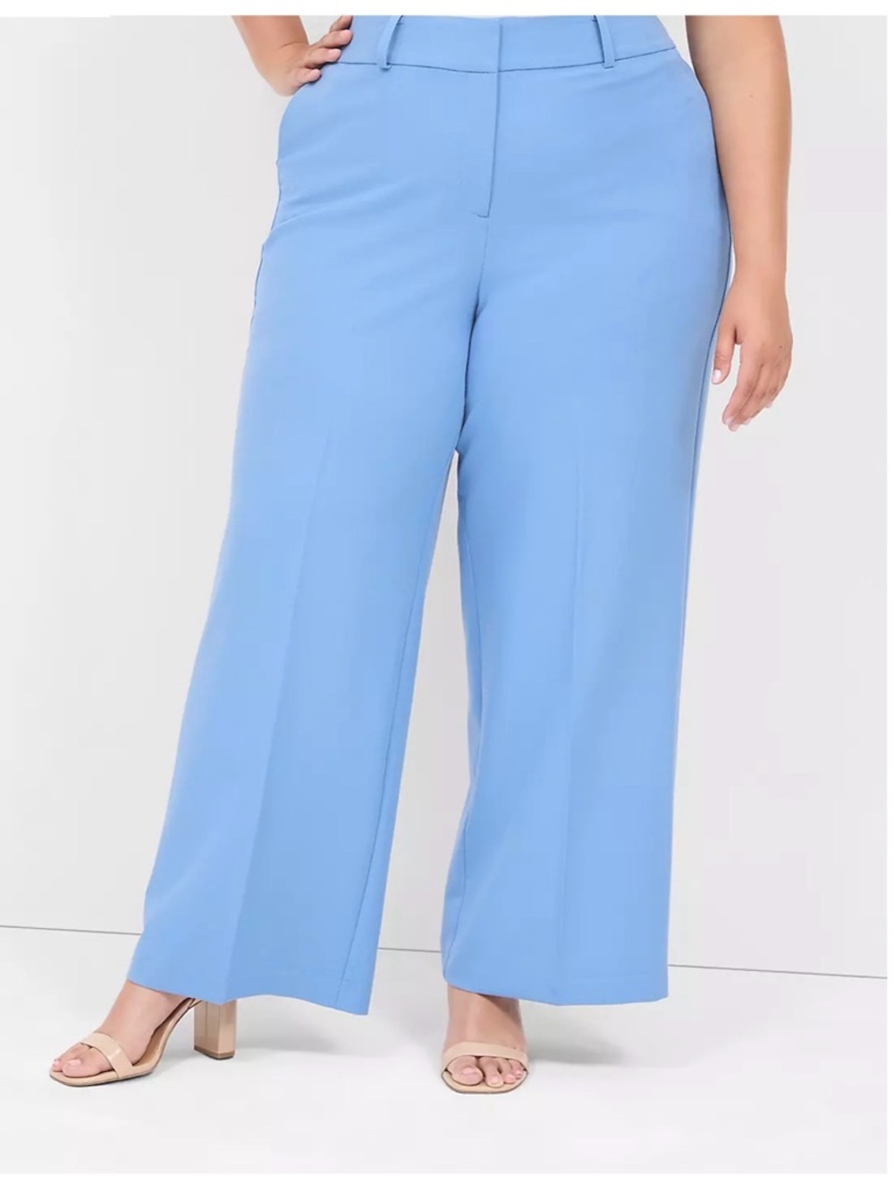 Lane Bryant Blue Perfect Drape High Rise Wide Leg Pant NWT, Size 22